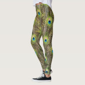 Leggings Belles plumes d'oiseaux paons (Gauche)