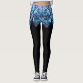 Leggings Belles plumes Leggi Mini Jupe Exotique - Noir (Devant)
