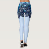 Leggings Belles plumes - Mini jupe exotique - Bleu (Dos)
