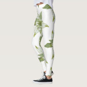 Leggings Belles poinsettias de Noël (Gauche)