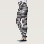Leggings Belles rayures blanches noires (Gauche)
