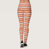 Leggings Belles rayures blanches orange (Dos)