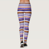 Leggings Belles rayures bleues orange (Dos)