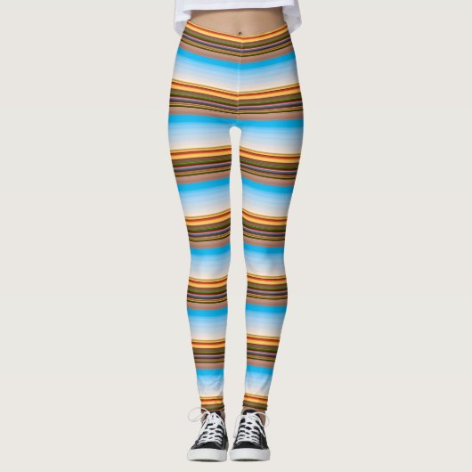 Leggings Belles rayures colorées modernes (Devant)
