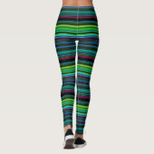 Leggings Belles rayures de néon coloré (Dos)