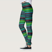 Leggings Belles rayures de néon coloré (Gauche)
