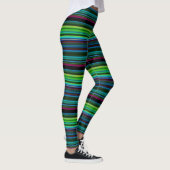 Leggings Belles rayures de néon coloré (Droite)