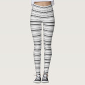 Leggings Belles rayures gris blanc (Devant)