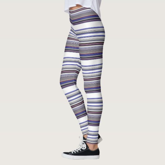 Leggings Belles rayures gris modernes (Gauche)