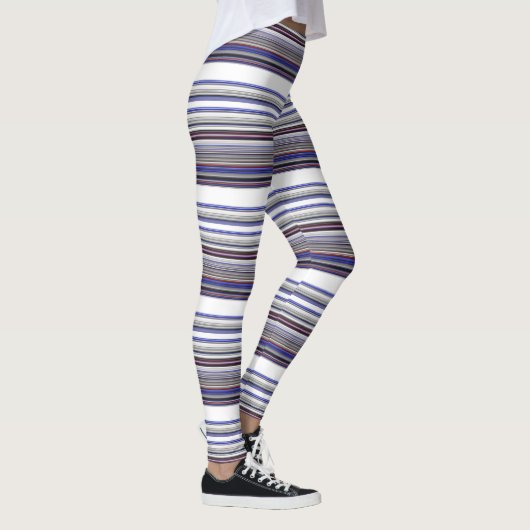 Leggings Belles rayures gris modernes (Droite)