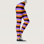 Leggings Belles Rayures Noir Orange Violet (Droite)