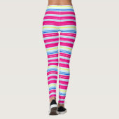 Leggings Belles rayures rose bleue (Dos)