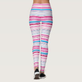 Leggings Belles rayures rose bleue (Dos)