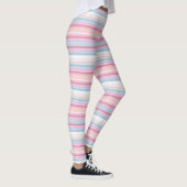 Leggings Belles rayures roses blanches (Droite)