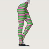 Leggings Belles rayures vert violet (Droite)