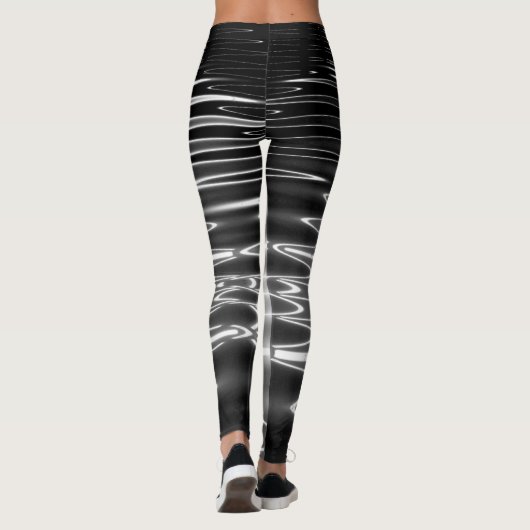 Leggings Belles réflexions sur l'eau Abstraite vague (Dos)