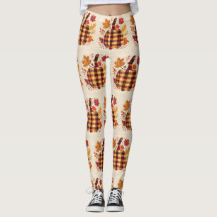 Leggings Bénédictions carreaux de citrouille