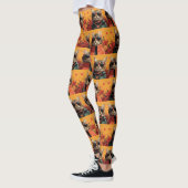 Leggings Bengale Chat avec coeur Roses Saint-Valentin (Gauche)