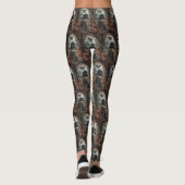 Leggings Bernedoodle à moto Halloween effrayant (Dos)