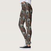 Leggings Bernedoodle à moto Halloween effrayant (Gauche)