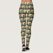 Leggings Bernedoodle Beach Surf Peinture (Dos)