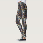 Leggings Bernedoodle Chien Whimsical Halloween Peinture (Gauche)