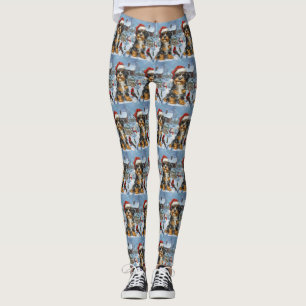 Leggings Bernedoodle Chien Winter Wonderland Noël