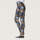 Leggings Bernedoodle Halloween Éffrayant (Gauche)
