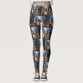 Leggings Bernedoodle Halloween Éffrayant (Devant)