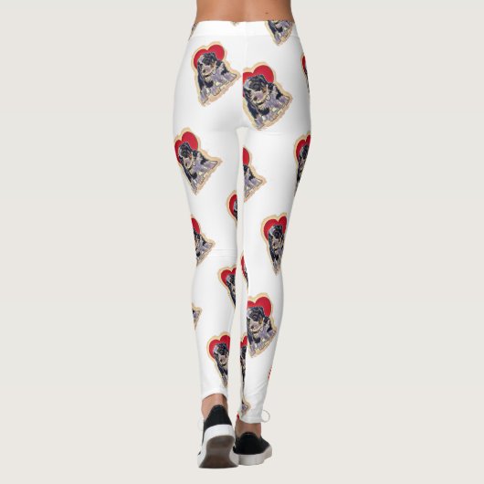Leggings Bernedoodle noir mignon (Dos)