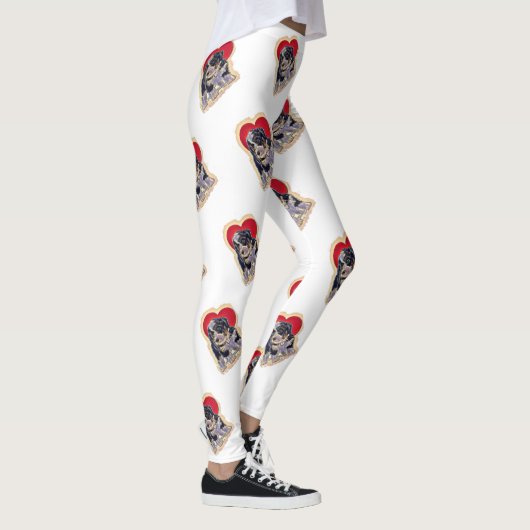 Leggings Bernedoodle noir mignon (Droite)