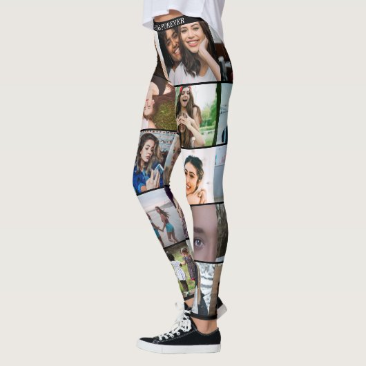 Leggings Best Friend Custom Photo Collage créez votre propr (Gauche)