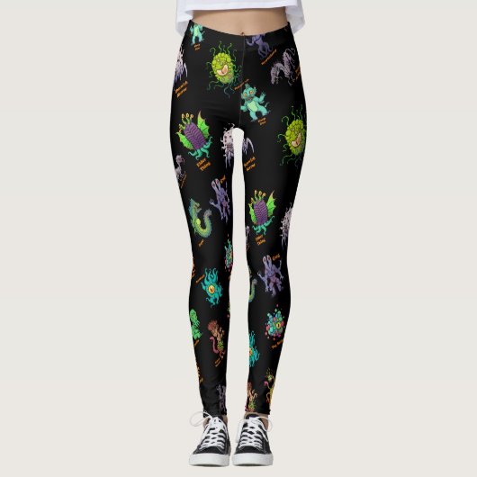 Leggings Bestiaire II de Cthulhu Lovecraft Mythos Chibi (Devant)
