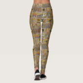 LEGGINGS BESTIAIRE MÉDIÉVAL, ANIMAUX FANTASTIQUES, ROUGE D' (Dos)