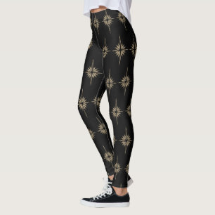 Leggings BETHLEHEM STAR Noël Nativité Motif Noir