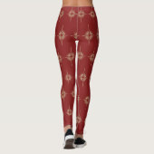 Leggings BETHLEHEM STAR Noël Nativité Motif Rouge (Dos)