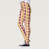 Leggings Beurre d'arachide mignonne et caricature sandwich  (Gauche)