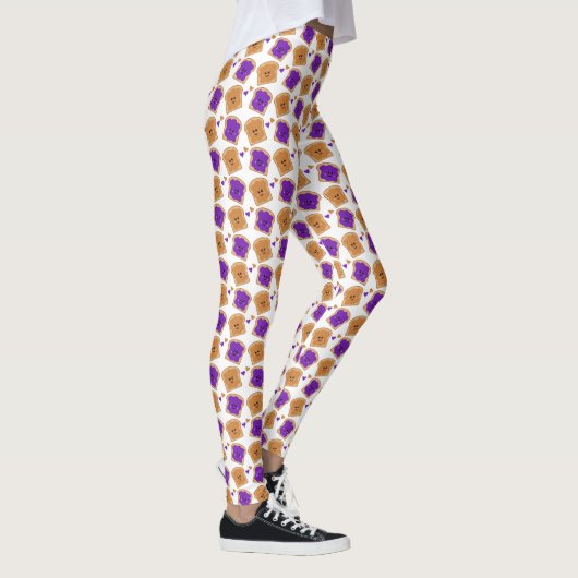 Leggings Beurre d'arachide mignonne et gelée (Droite)