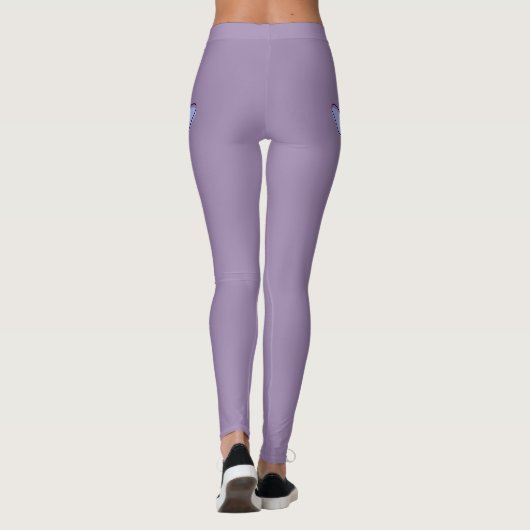 Leggings Beurre en bleu - Violet solide (Dos)