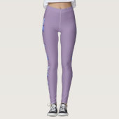 Leggings Beurre en bleu - Violet solide (Devant)