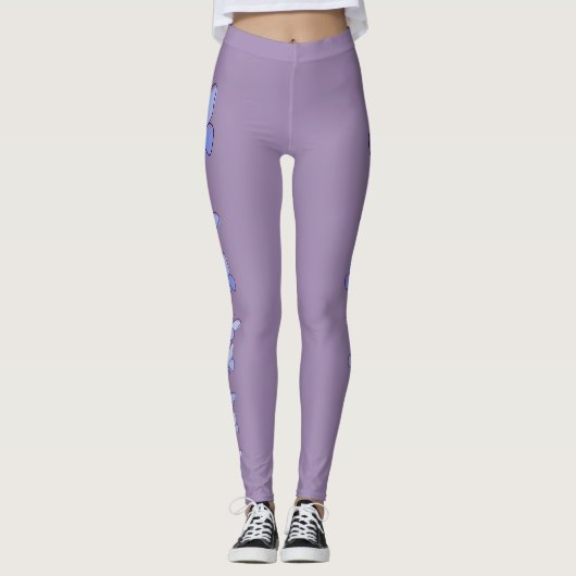 Leggings Beurre en bleu - Violet solide (Devant)