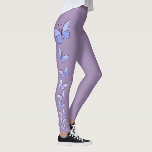 Leggings Beurre en bleu - Violet solide (Droite)