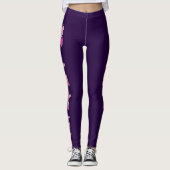 Leggings Beurre en rose - Violet profond solide (Devant)