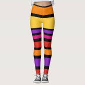 Leggings BG Stripes couleur Motif I + votre arrière - plan (Devant)