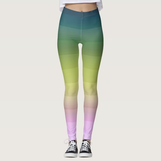 Leggings Bi vert pâle pâle vert pâle gris foncé (Devant)