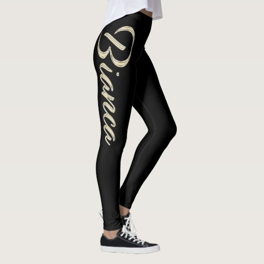 Leggings Bianca or blanc or écriture manuscrite (Droite)