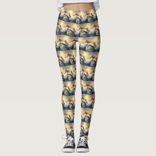 Leggings Bichon Frise Beach Plage Surf Peinture