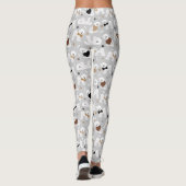 Leggings Bichon Frise Bones and Paws Gray (Dos)