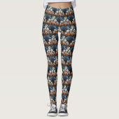 Leggings Bichon Frise Halloween Éffrayant (Devant)