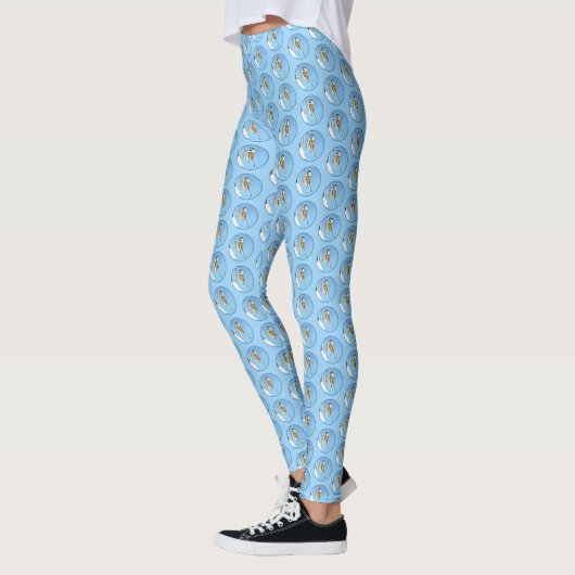 Leggings Bickadee sur la peinture d'alimentation - Oiseaux (Gauche)